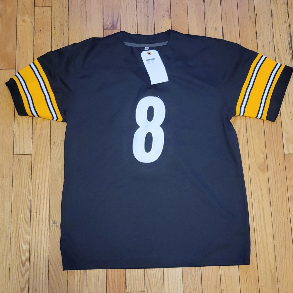 Men's Black and Yellow Sports Jersey